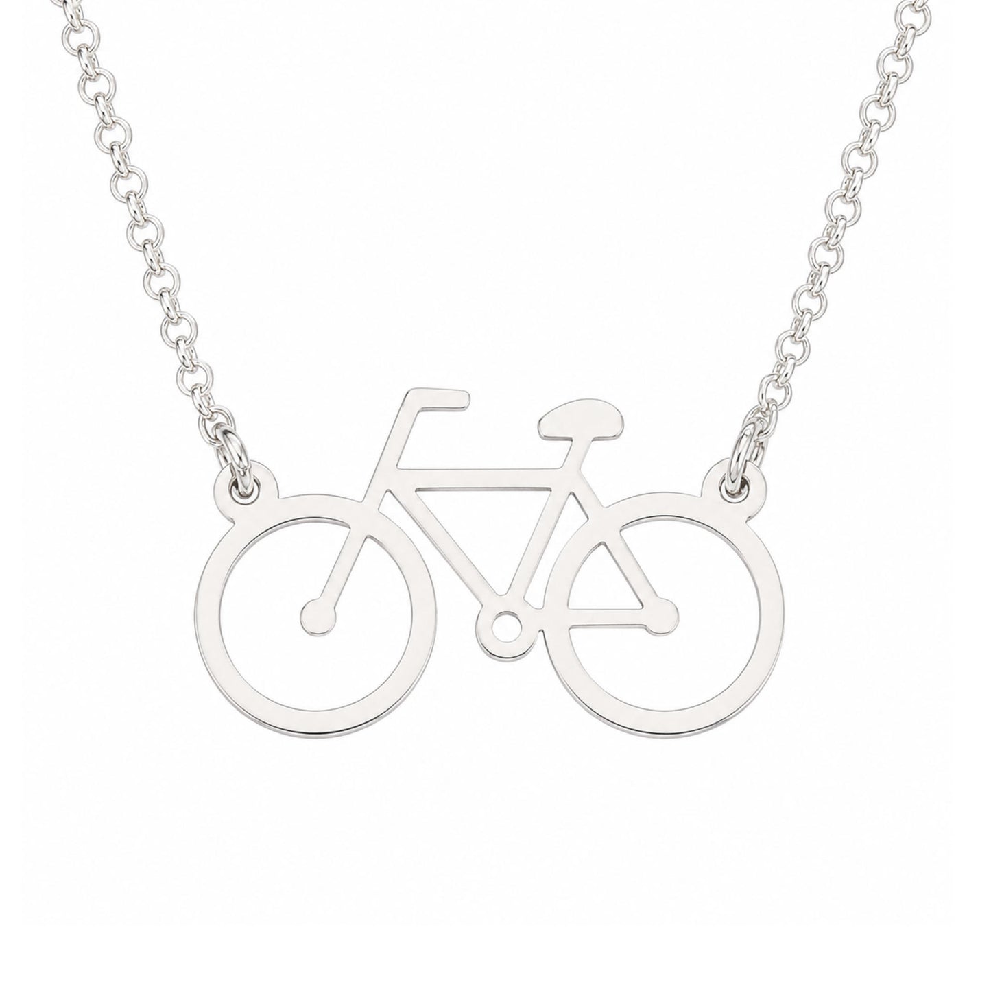 colgante bicicleta de plata