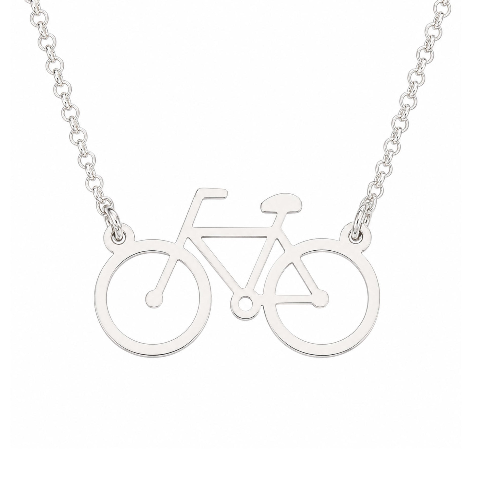 colgante bicicleta de plata