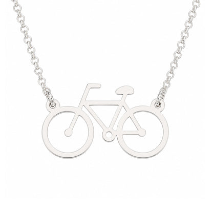 colgante bicicleta de plata