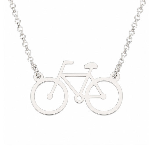 colgante bicicleta de plata