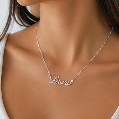 Collar de plata con nombre