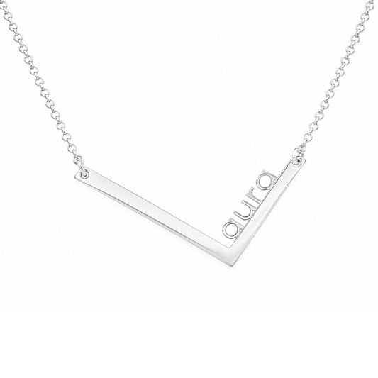 Colgante inicial con nombre de plata