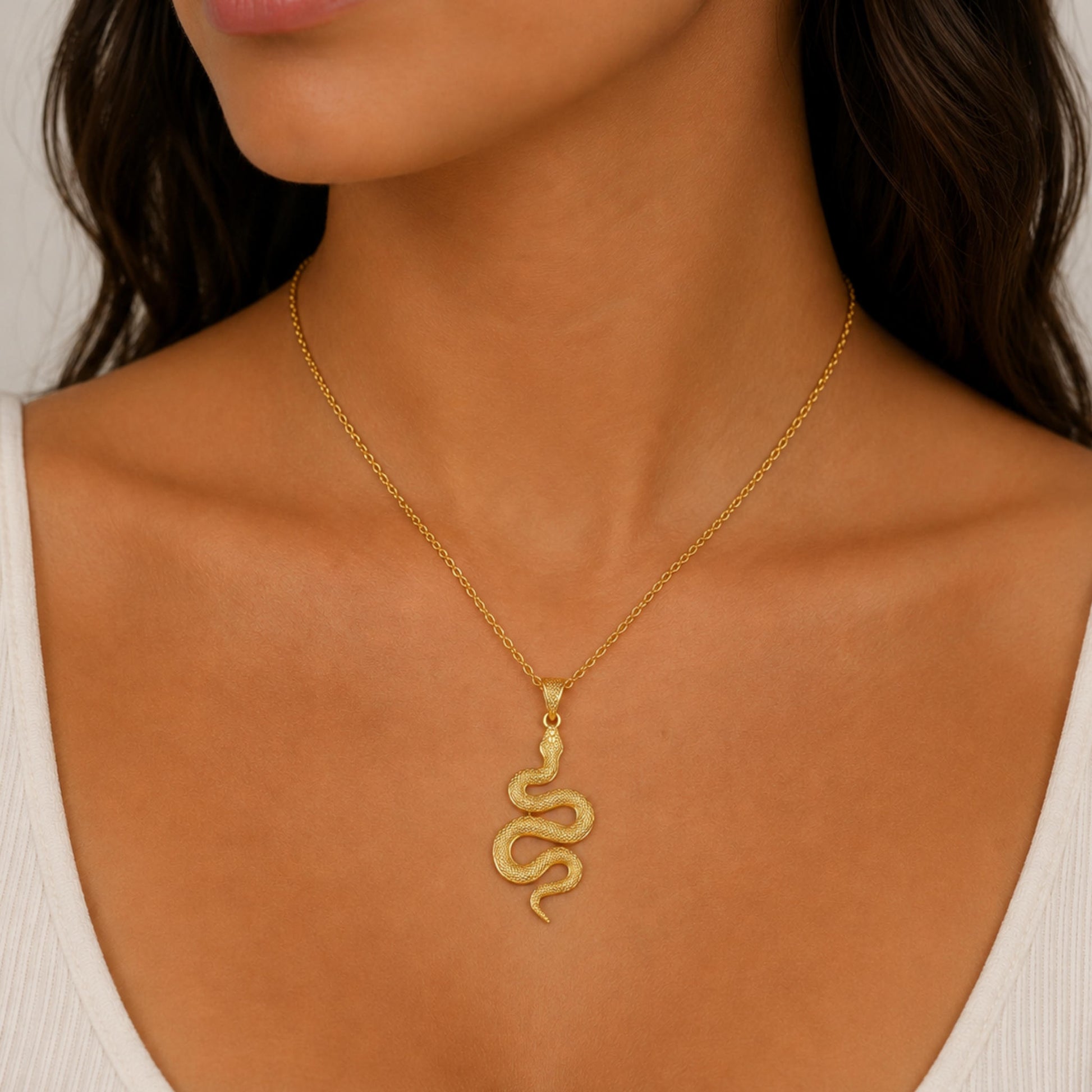 colgante de plata serpiente
