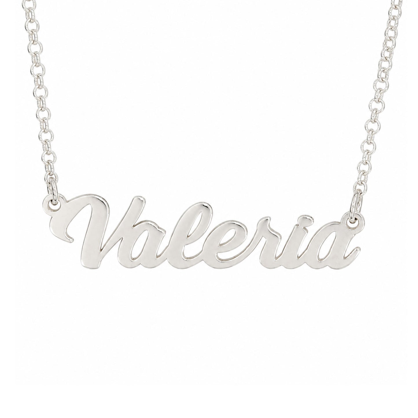 collar con nombre en plata
