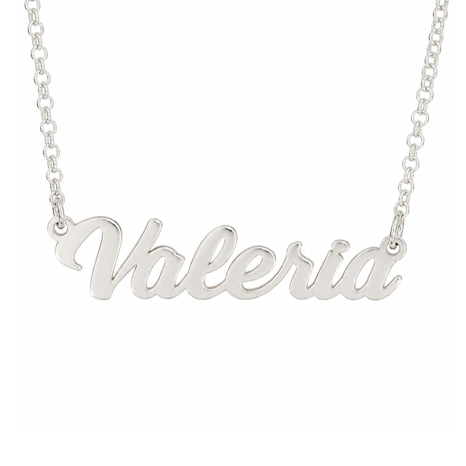 collar con nombre en plata