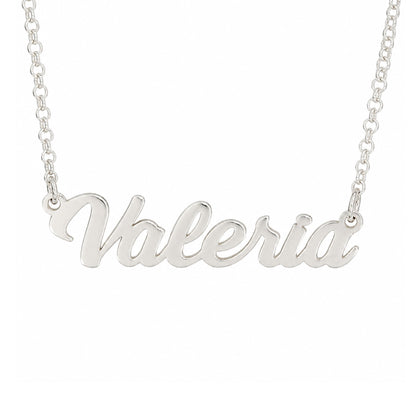 collar con nombre en plata