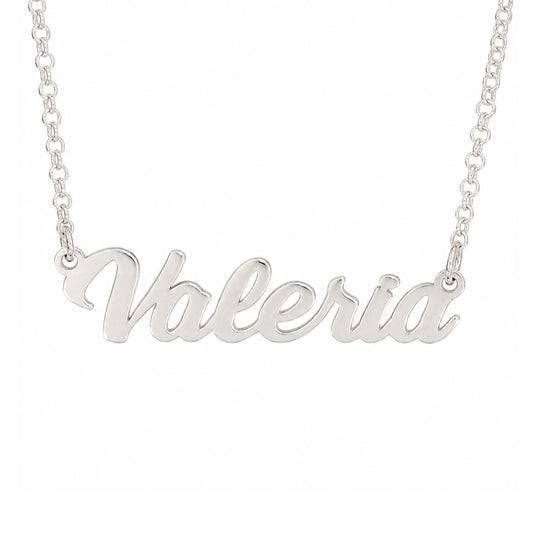 collar con nombre en plata
