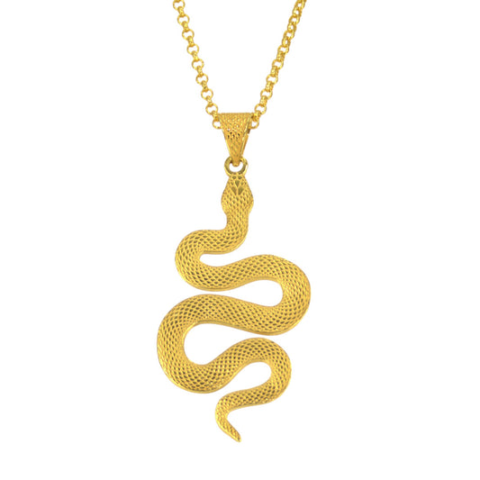 Colgante Serpiente chapado en oro